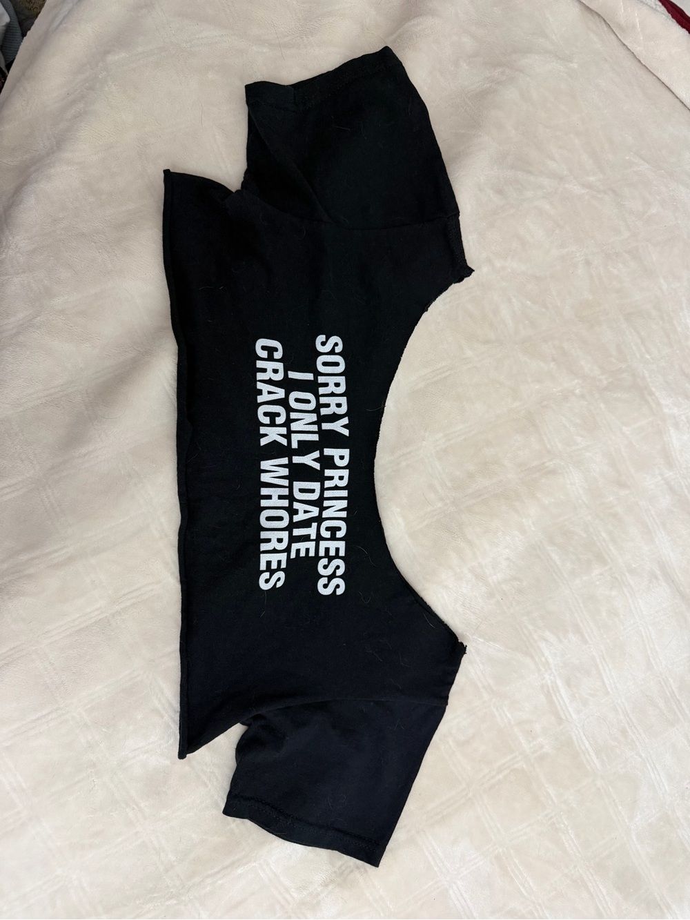 Tiny Cropped Off-Shoulder Graphic Tee